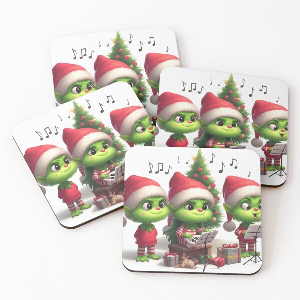 Item preview, little grinches playing music with white background designed and sold by erkabees.