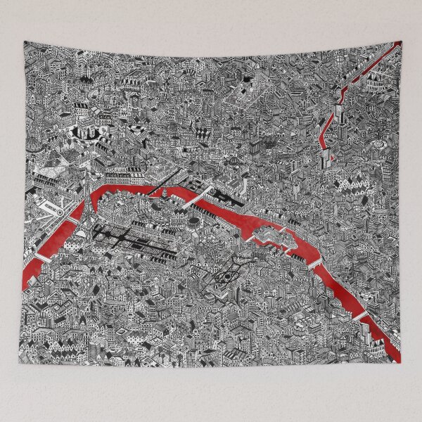 Item preview, Paris France red drawing retro designed and sold by oliver polanski.