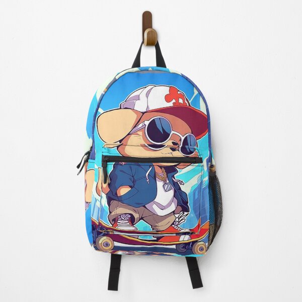 Item preview, Cute Dog Skateboarder City Adventure designed and sold by PaintbrushPlace.