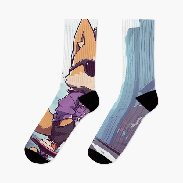 Item preview, Playful Pup on Skateboard in City Scene designed and sold by PaintbrushPlace.
