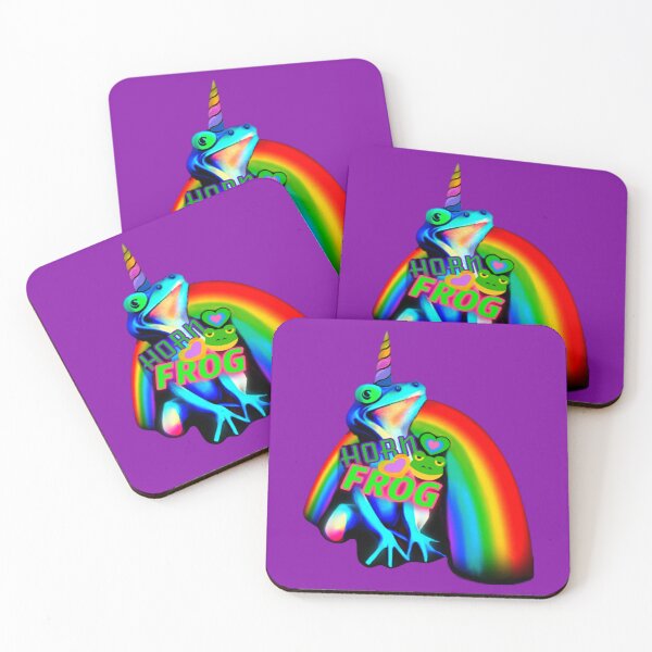 Item preview, Horn Frog | Cute & Funny Colorful Rainbow Unicorn Frog  designed and sold by DopeStick.