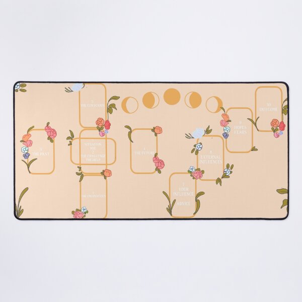 Item preview, Celtic Cross Tarot Mat in peach designed and sold by Sophersgreen.