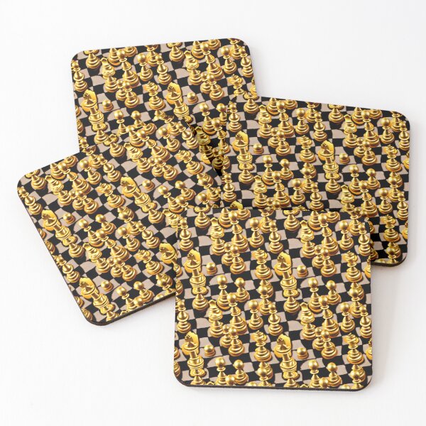Item preview, Golden Chess Set - Seamless Pattern designed and sold by Chubuter.