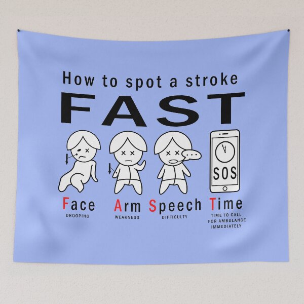 Item preview, How to spot a stroke drawing sticker, save a life. designed and sold by Blondiabshop.