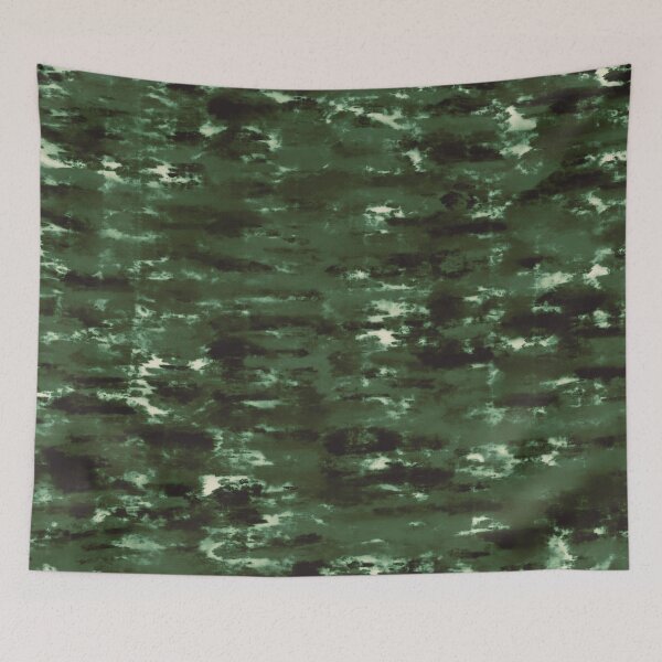Aperçu de l'œuvre Tie Dye vert forêt foncé bohème créée et vendue par PrettyPixel0.