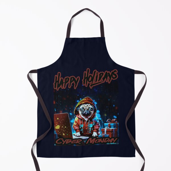 Item preview, Pug HAPPY HOLIDAYS 65 CYBER MONDAY designed and sold by RedBluffTraders.