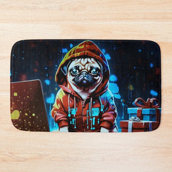 Item preview, Pug HAPPY HOLIDAYS 65 CYBER MONDAY  designed and sold by RedBluffTraders.
