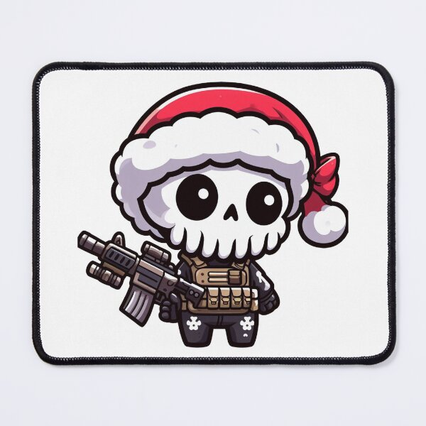 Item preview, Cute Grim reaper with santa hat and tactical gear designed and sold by Wxjtecki.