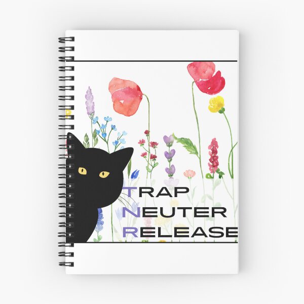 Item preview, trap neuter release cat with flowers designed and sold by artiegallery.