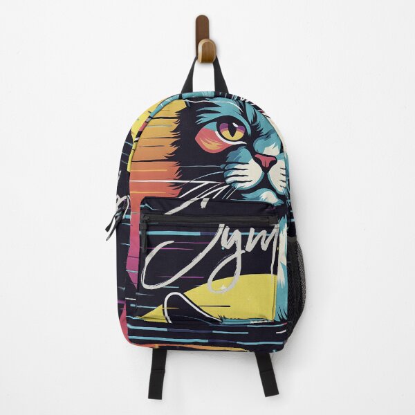 Item preview, Synthwave Retro Cat Vibrant Neon Sunset Artwork designed and sold by inkArtistryfine.