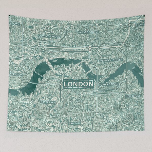 Item preview, London vintage retro blue  designed and sold by oliver polanski.