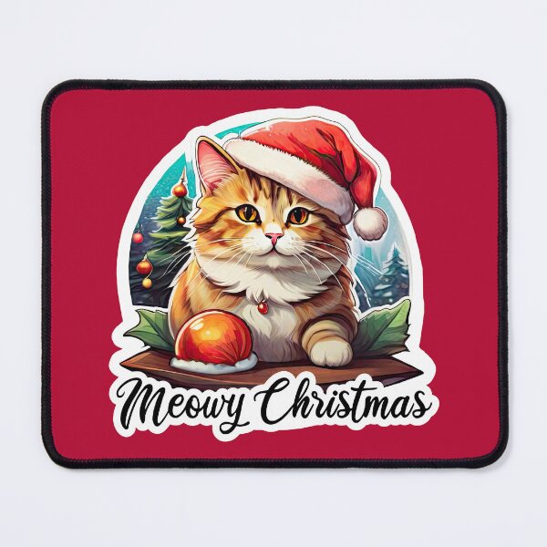 Item preview, Meowy Christmas, Christmas Cat designed and sold by Porcupine Tees ⭐⭐⭐⭐⭐.