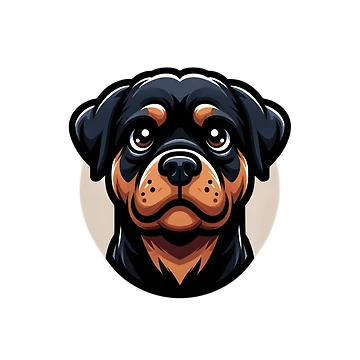 Artwork thumbnail, Cartoon Rottweiler by CharmStudio