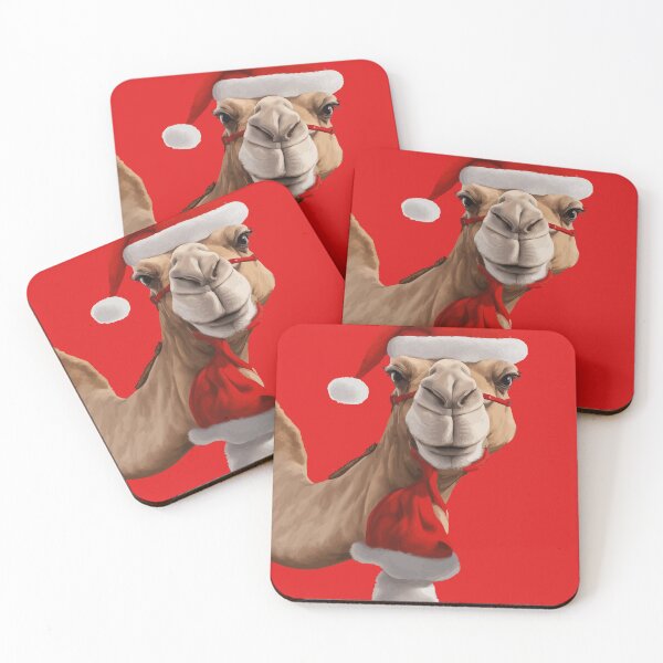 Item preview, Adorable Cute Camel Wearing Santa Hat Christmas v3 designed and sold by taiche.