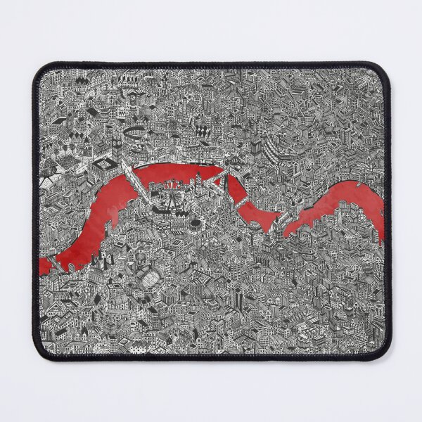 Item preview, red london city map drawing designed and sold by oliver polanski.