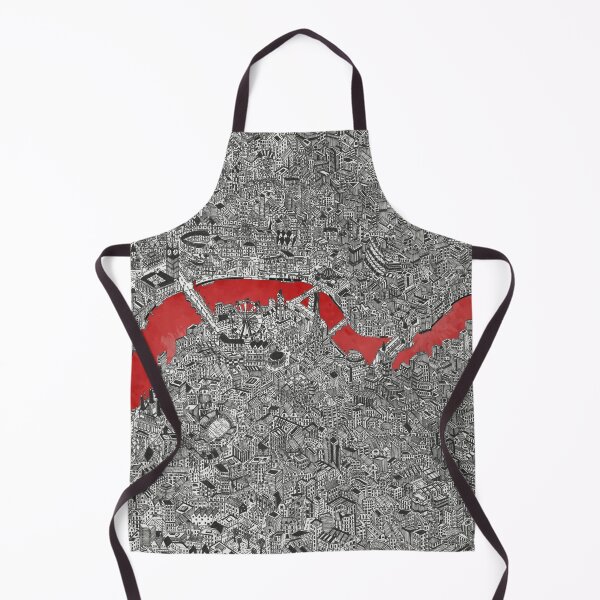 Item preview, red london city map drawing designed and sold by oliver polanski.