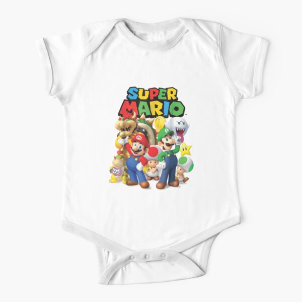 Cute Mario Shirt , Peachy shirt Short Sleeve Baby One-Piece