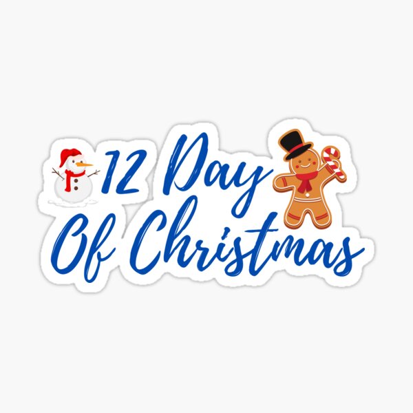 Christmas Vintage 12 Days of Christmas Labels Stickers Laminated