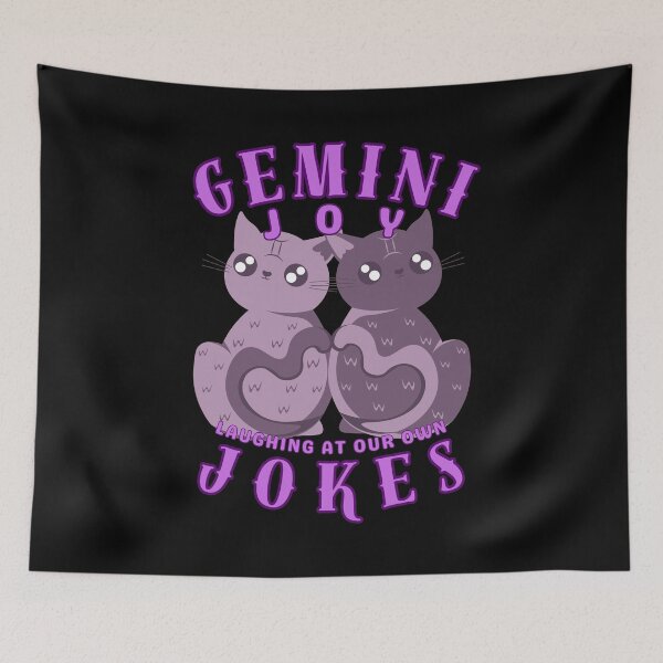Item preview, Gemini Joy: Laughing At Our Own Jokes. gemini constellation designed and sold by ZodiacWonders.