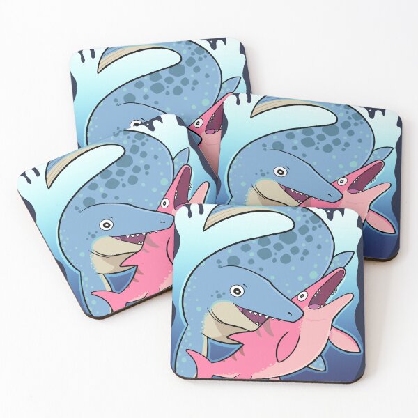 Item preview, Mosasaur Ichthyosaur battle designed and sold by DinoDoggie.