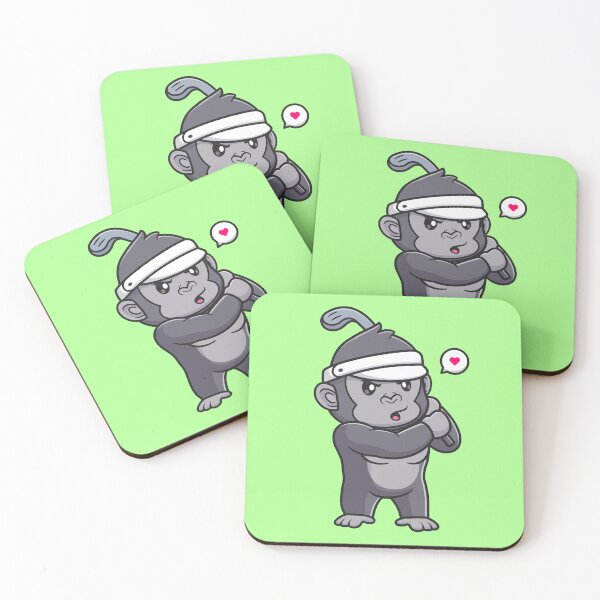 Item preview, Cute Gorilla Playing Golf Cartoon Vector Icon Illustration designed and sold by hjian8219.