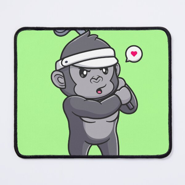 Item preview, Cute Gorilla Playing Golf Cartoon Vector Icon Illustration designed and sold by hjian8219.