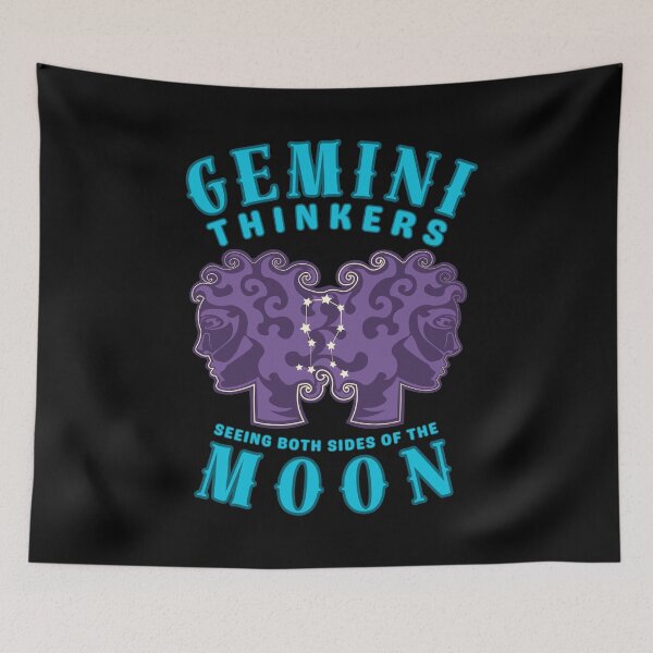 Item preview, Gemini Thinkers: Seeing Both Sides Of The Moon. gemini birthday designed and sold by ZodiacWonders.