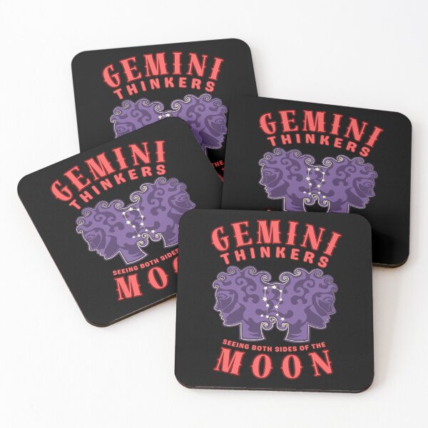 Item preview, Gemini Thinkers: Seeing Both Sides Of The Moon. gemini astrology designed and sold by ZodiacWonders.