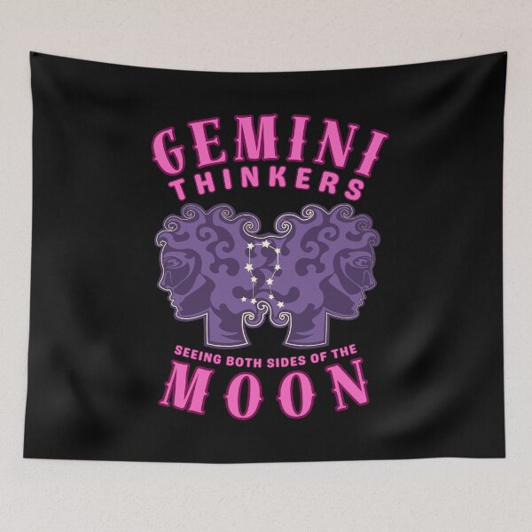Item preview, Gemini Thinkers: Seeing Both Sides Of The Moon. gemini astrological sign designed and sold by ZodiacWonders.