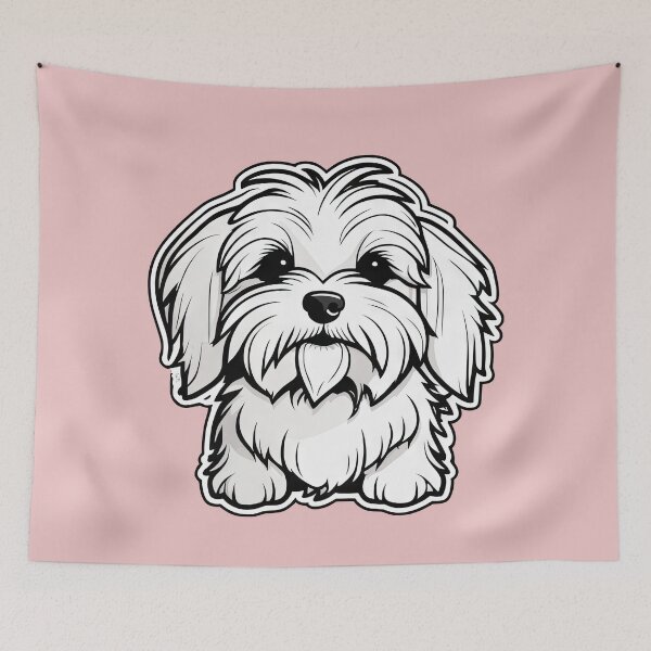 Item preview, Cute Havanese Dog, White Dog designed and sold by Bilisik.