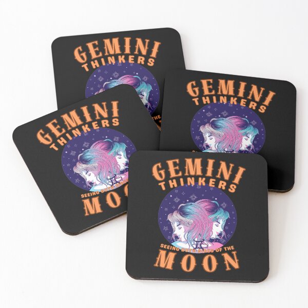 Item preview, Gemini Thinkers: Seeing Both Sides Of The Moon. gemini horoscope designed and sold by ZodiacWonders.