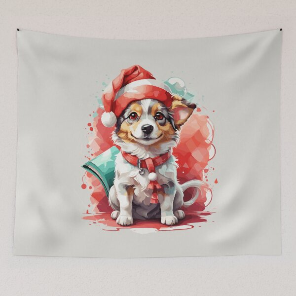 Item preview, Dog in Christmas Hat - Christmas Tale designed and sold by cutie1pie1dogs.