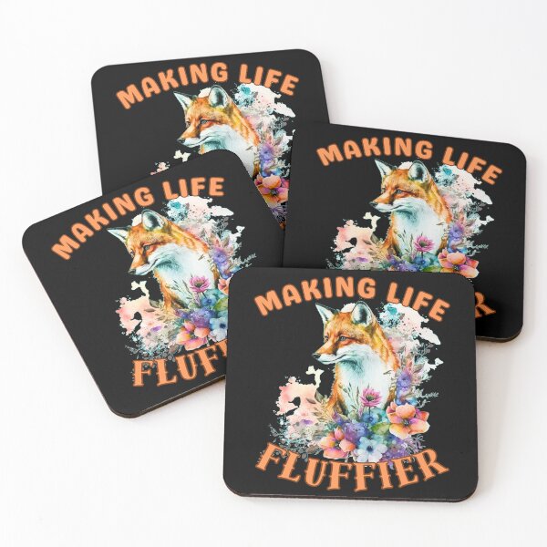 Item preview, Making Life Fluffier. fox watercolor designed and sold by FoxVibes.