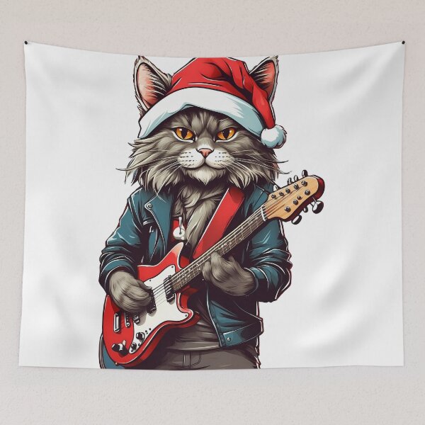 Item preview, cat playing Guitar designed and sold by wplamkung.