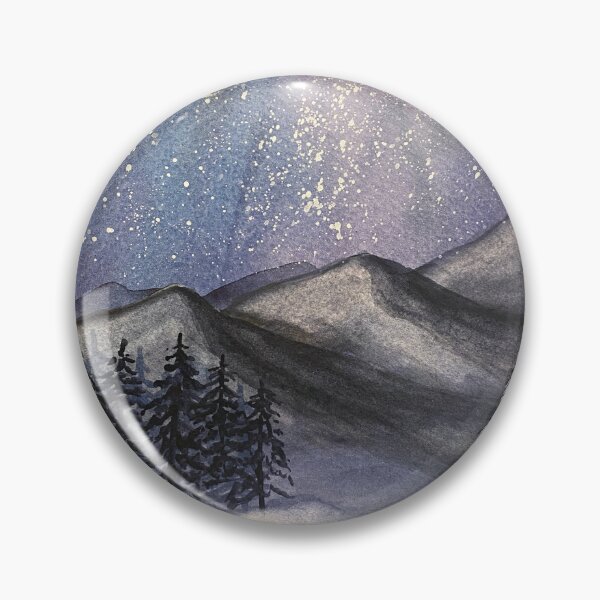 Item preview, Moonlit Mountains designed and sold by Lisa Neuman Watercolors.