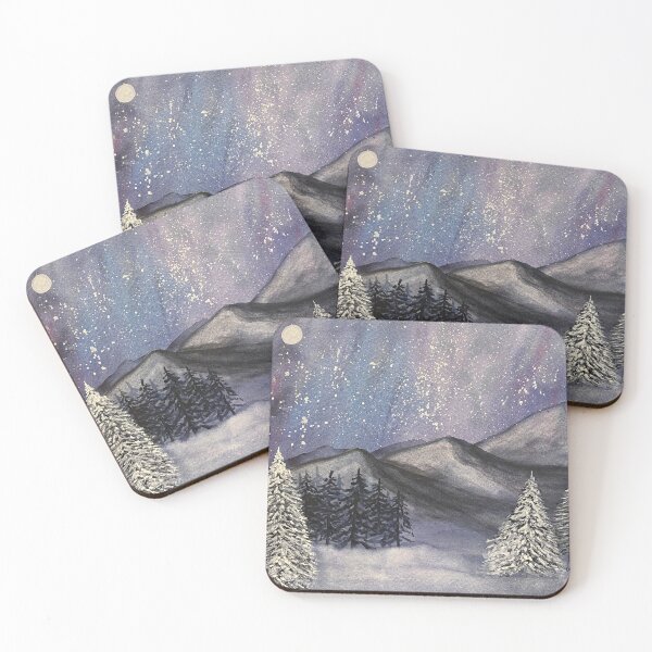 Item preview, Moonlit Mountains designed and sold by Lisa Neuman Watercolors.