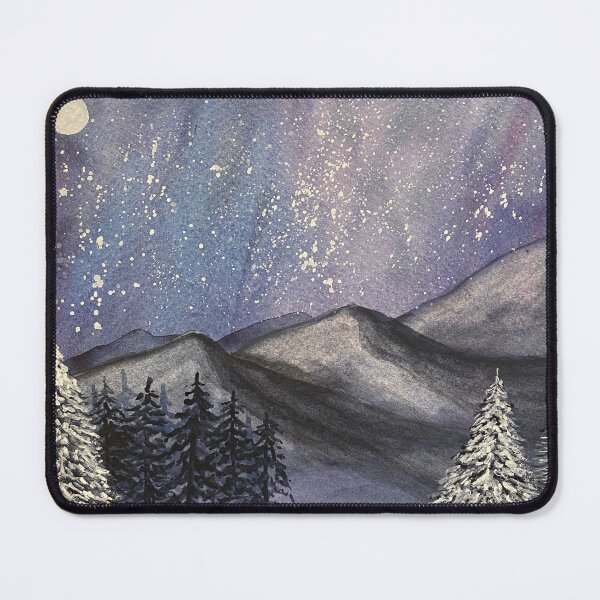 Item preview, Moonlit Mountains designed and sold by Lisa Neuman Watercolors.