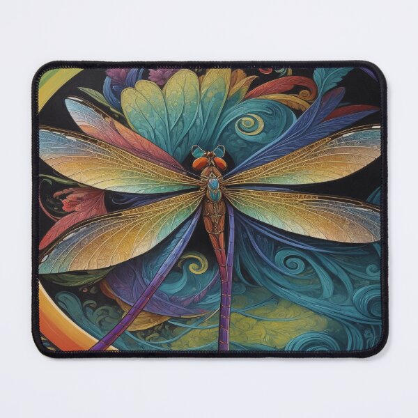 Item preview, Dragonfly Art Nouveau Painting designed and sold by druidwolfart.