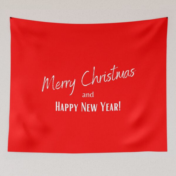 Item preview, Merry Christmas and Happy New Year Typography Design - Festive Holiday Greeting Art designed and sold by Gayan-Art.