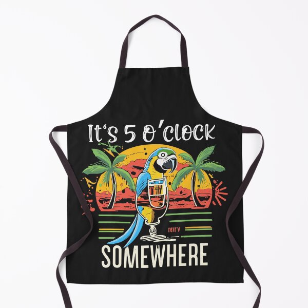 Item preview, It's 5 O’clock Somewhere Parrot Summer Beach Sunset Drinking designed and sold by Pitchou07.
