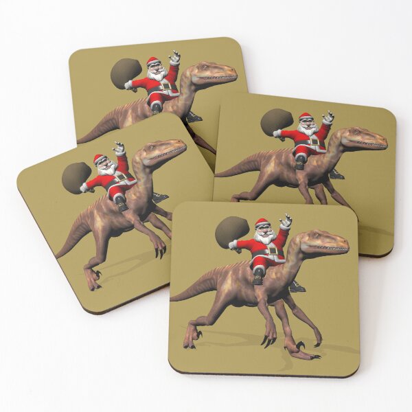 Item preview, Santa Claus Riding On Deinonychus designed and sold by Mythos57.