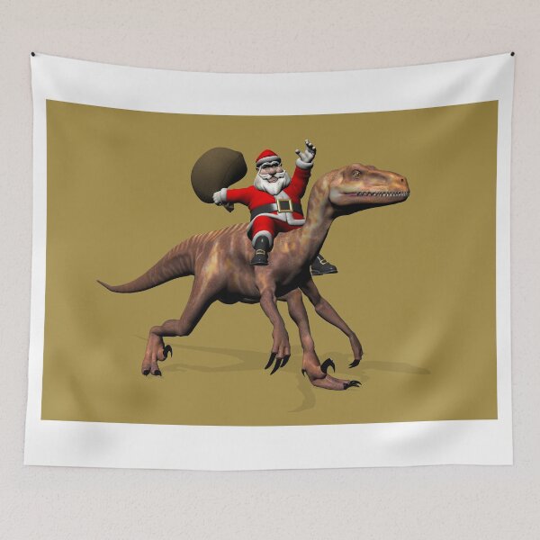 Item preview, Santa Claus Riding On Deinonychus designed and sold by Mythos57.