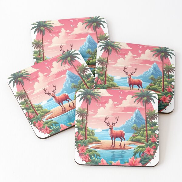Item preview, mountain view and deer in nature designed and sold by wplamkung.