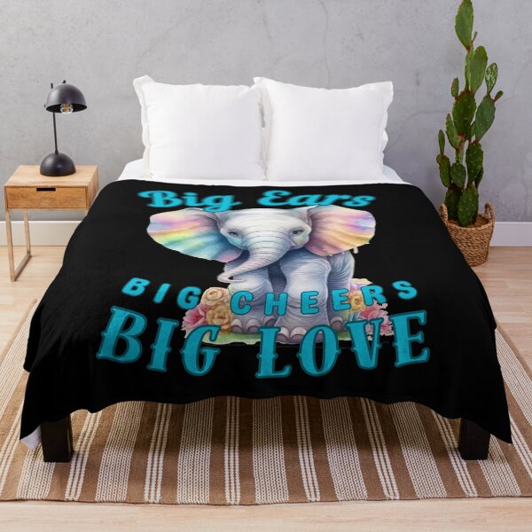 Item preview, Big Ears, Big Cheers, Big Love. funny elephant designed and sold by ElephantVibes.
