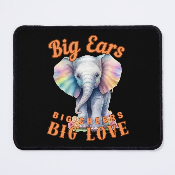 Item preview, Big Ears, Big Cheers, Big Love. elephant portrait designed and sold by ElephantVibes.