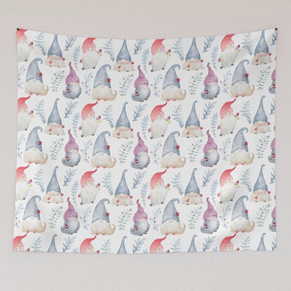 Item preview, Watercolor christmas cute gnomes designed and sold by tapilipa.