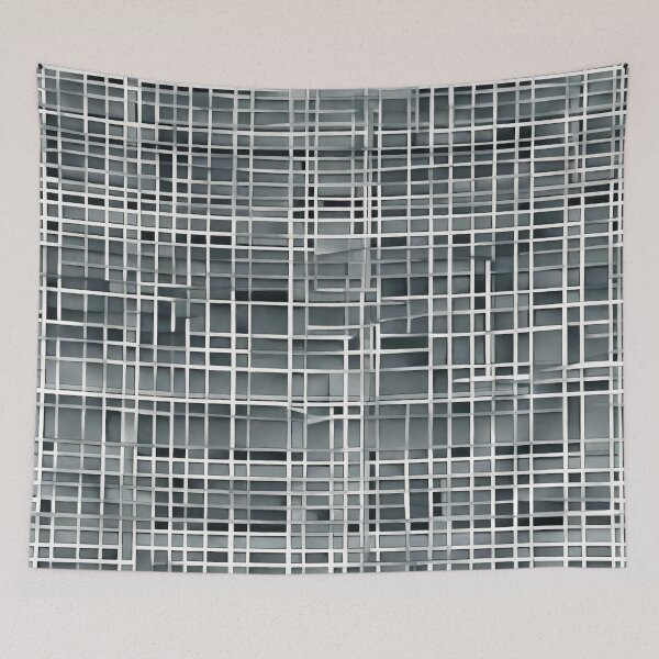Item preview, Minimalist Black And White Grid Pattern designed and sold by Tamas Das.