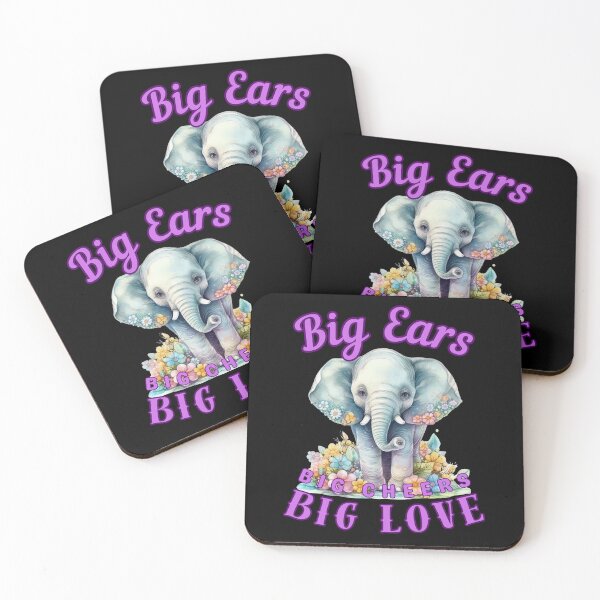 Item preview, Big Ears, Big Cheers, Big Love. elephant quote designed and sold by ElephantVibes.