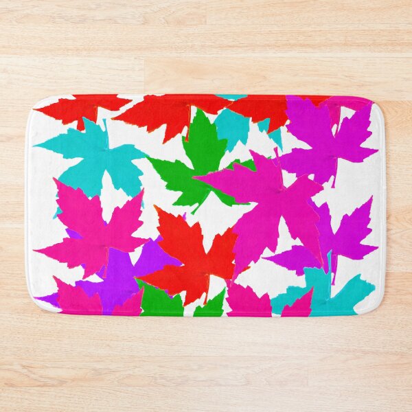 Item preview, Stunning Colored Leaf Pattern Photography with Purple, Blue, Green, and Orange Leaves designed and sold by Victoria Rose.