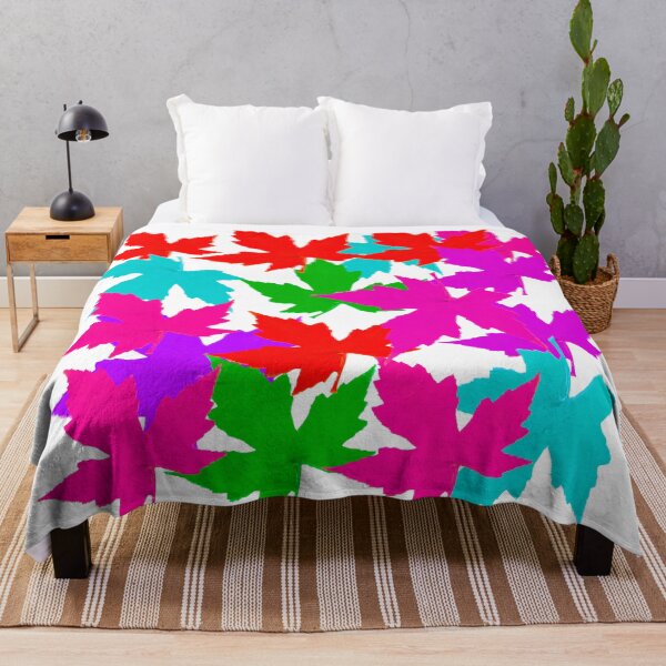 Item preview, Stunning Colored Leaf Pattern Photography with Purple, Blue, Green, and Orange Leaves designed and sold by Victoria Rose.